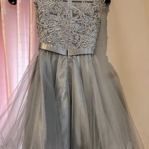 Silver short dress XS